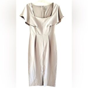 Asos | Short Sleeve Square Neck Flutter Sleeves Prom Dress Womens Size 2